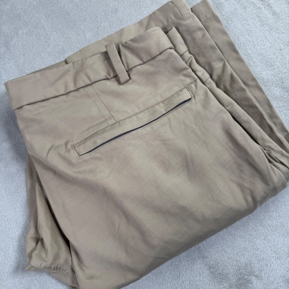 Lululemon Commission Slim-Fit Pant Mens 36x33 Khaki Tan Technical Chino Trousers - Picture 1 of 9